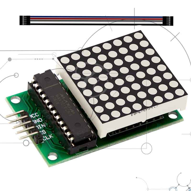 Módulo de Matriz de Puntos LED MAX7219 | 8x8 | Casatrónica Módulo de Matriz de Puntos LED MAX7219 | 8x8 | Casatrónica