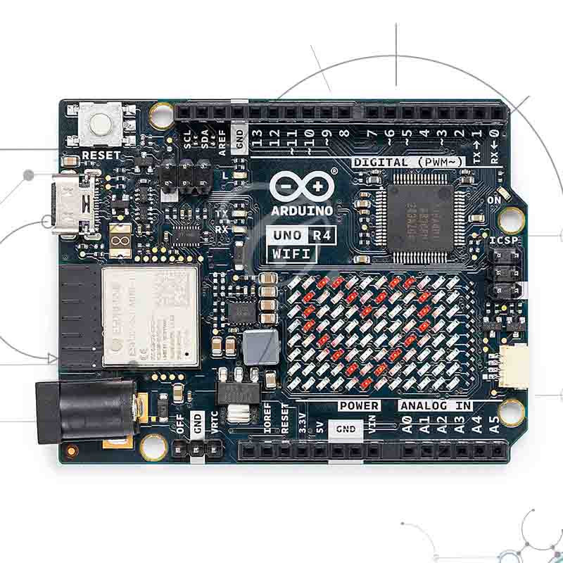 Placa Arduino UNO R4 WiFi original con conectividad inalámbrica integrada – Ideal para proyectos IoT – Casatrónica Placa Arduino UNO R4 WiFi original con conectividad inalámbrica integrada – Ideal para proyectos IoT – Casatrónica