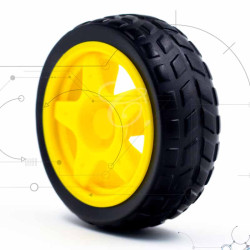 Llanta de 6.5 cm para motorreductor TT 48:1 - Ideal para robots móviles – Casatrónica