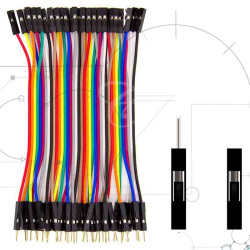 Set de cables jumper macho-hembra de 10 cm – Ideal para conexiones entre módulos, sensores y placas Arduino – Casatrónica