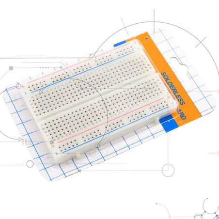 Protoboard de 400 puntos en blister – Ideal para pruebas de circuitos electrónicos – Casatrónica