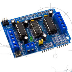 Shield L293D – Controlador de motores de 8 canales compatible con Arduino – Casatrónica