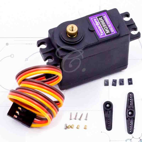 Servomotor Metálico MG996R - 13kg/cm | Alto Torque y Durabilidad | Casatrónica